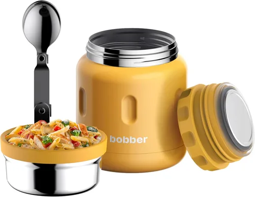 Miniatura 14 de BOBBER Tarro de alimentos aislado de acero inoxidable de 16 oz con boca extra ancha, cuchara y tazón integrados, mantiene el calor durante 10 horas