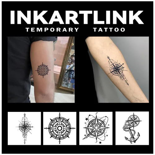 INKARTLINK Tattoo Tech, 4 hojas de tatuaje semipermanente, tatuajes temporales de diseño artístico para adultos, dura 1-2 semanas, impermeable,