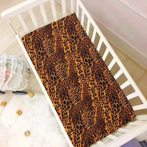 Miniatura 6 de Fitted Crib Sheets Animal Print Leopard Baby Crib Sheets for Boy & Girl Toddler Mattress Sheets 21216606