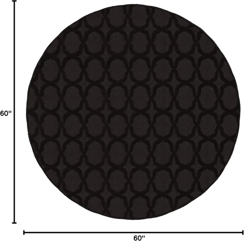 Miniatura 159 de Garland Rug Sparta - Alfombra antideslizante de polipropileno de 2 pies x 12 pies, color negro, ideal para salas de estar y pasillos, elegante