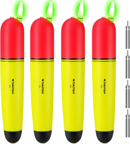 Miniatura 9 de THKFISH Bobbers de espuma EVA, para pesca nocturna, corchos deslizantes para pesca, bagre, variedad de agua dulce, 4 pulgadas, 6 pulgadas, 7