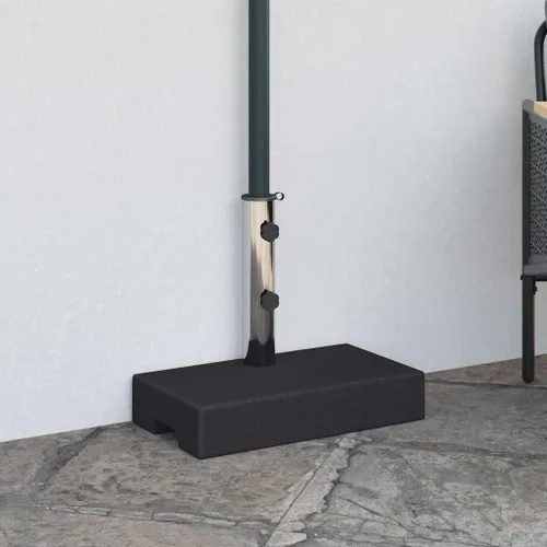 Miniatura 2 de vidaXL Umbrella Base, Patio Umbrella Stand for Poles of 1.5"/1.9", Parasol Base for Outdoor Garden Deck Porch, Granite 55.1 lb Rectangular Black