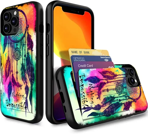 Miniatura 136 de Funda para iPhone Air, funda tipo cartera con ranura para tarjeta oculta, a prueba de golpes, TPU y PC, funda protectora de doble capa para iPhone