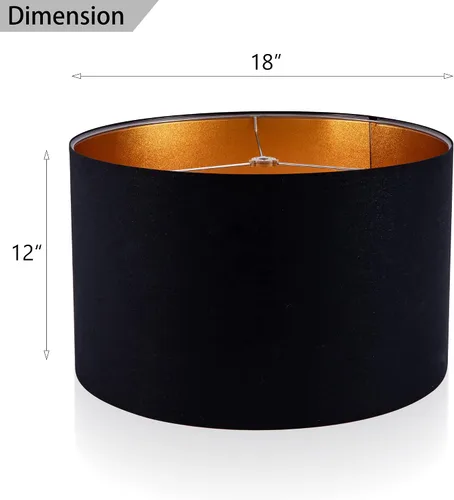 Miniatura 4 de Wellmet Requiere ensamblaje de pantalla de lámpara de 18"x18"x12" para lámpara de mesa, lámpara de cabecera, lámpara de pie, pantalla de lámpara