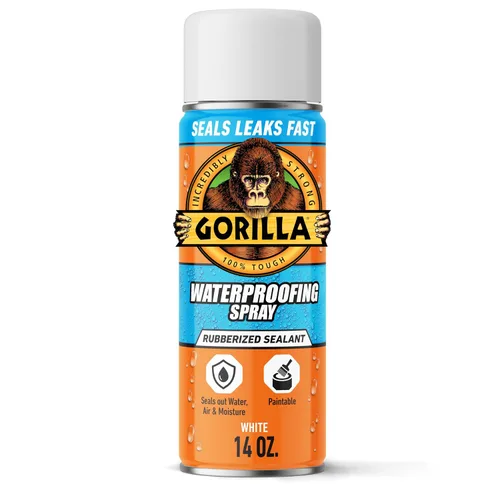 Gorilla Aerosol blanco impermeable para parchar y sellar