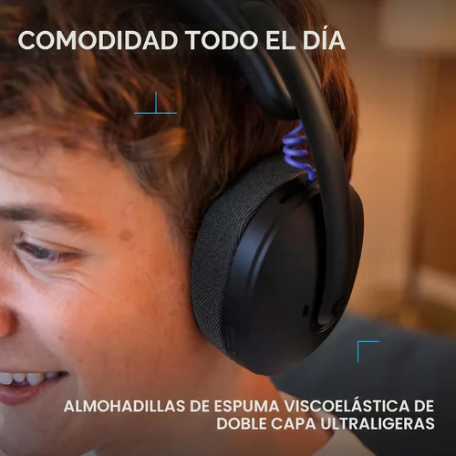 Miniatura 3 de Logitech G Auriculares inalámbricos Bluetooth 325 Lightspeed para juegos, comodidad durante todo el día, micrófono integrado con reducción de ruido