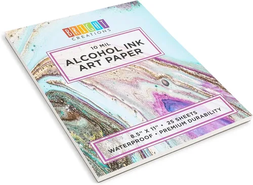 Miniatura 6 de Bright Creations Bloc de papel de tinta con alcohol, 8.5 x 11 pulgadas, 25 hojas, papel sintético para suministros de pintura y arte de tinta