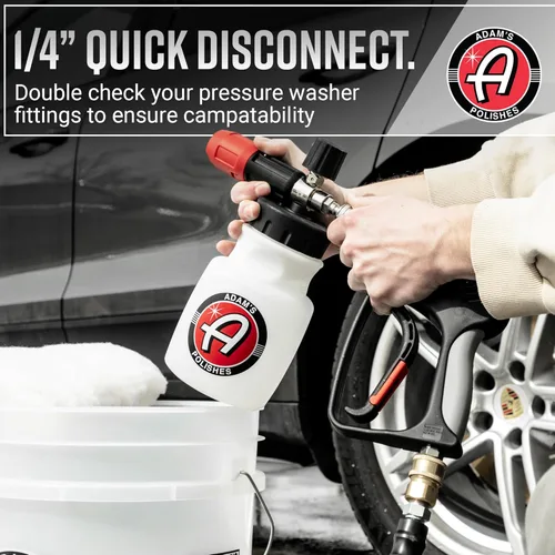 Miniatura 5 de Adam's Polishes Cañón de Espuma Premium - Pulverizador de Jabón para Lavado de Autos Bote Pulverizador para Lavadora a Presión con Desconexión