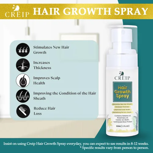 Miniatura 6 de Spray de aceite natural para el crecimiento del cabello: suero de romero Batana, biotina, cafeína, tratamiento para el cuidado del cuero cabelludo