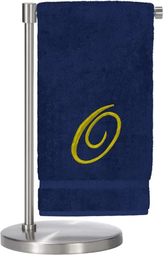 Miniatura 62 de Script R - Toalla de baño con monograma, regalo personalizado, 27 x 54 pulgadas, juego de 1 toalla bordada con texto dorado, 100% algodón turco