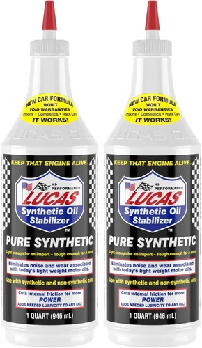 Lucas Oil 10130 Estabilizador de aceite sintético puro, 1 cuarto de galón (paquete de 2)