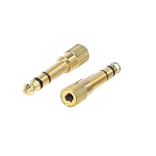 Miniatura 2 de Amazon Basics Chapado en oro 0.250 in 1/4 macho a 0.138 in 1/8 hembra audio estéreo adaptador de auriculares - 2