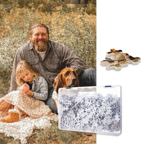 Miniatura 11 de Rompecabezas Personalizado de Fotos de 1000/500/300 Piezas, Rompecabezas de Madera Personalizado como Regalos para Familia, Boda, Amigo 300 piezas