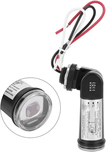 Miniatura 5 de Fdit Interruptor de control de sensor de fotocélula para exteriores, con cable duro, control de luz ocular con sensor fotoeléctrico, sensor de luz