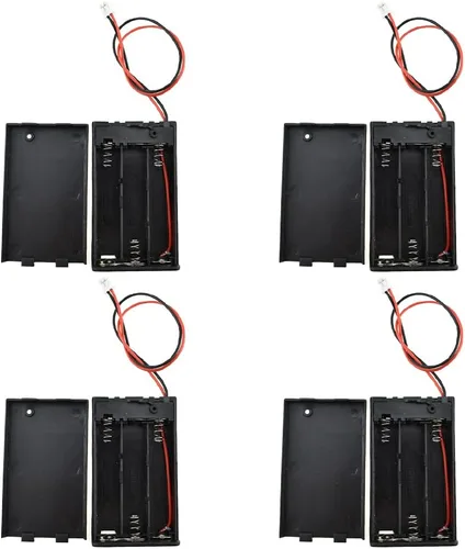 Miniatura 18 de HAHIYO 2 soportes de batería AAA con conector JST, suministro portátil, intercambio rápido, tapas de forma segura, conveniente interruptor