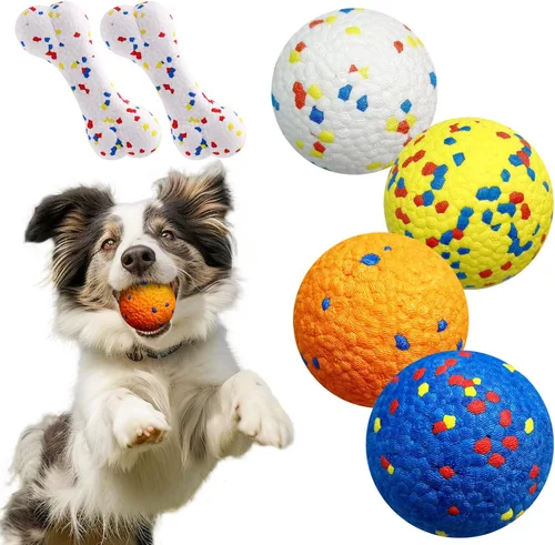 Miniatura 9 de 4 pelotas de perro de gran tamaño, pelota de tenis de 3.15 pulgadas para masticadores agresivos, bolas de juguete duraderas para perros, juguetes