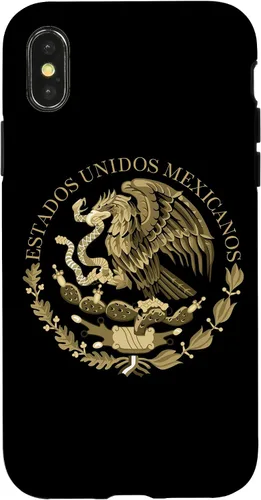 Miniatura 5 de iPhone 12 Pro Max Bandera de México sello del escudo de armas en caso sepia