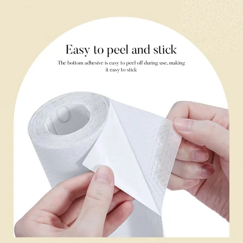 Miniatura 4 de Glotoch - Revestimiento autoadhesivo para estantes de cocina, revestimientos transparentes para estantes de despegar y pegar, papel de contacto