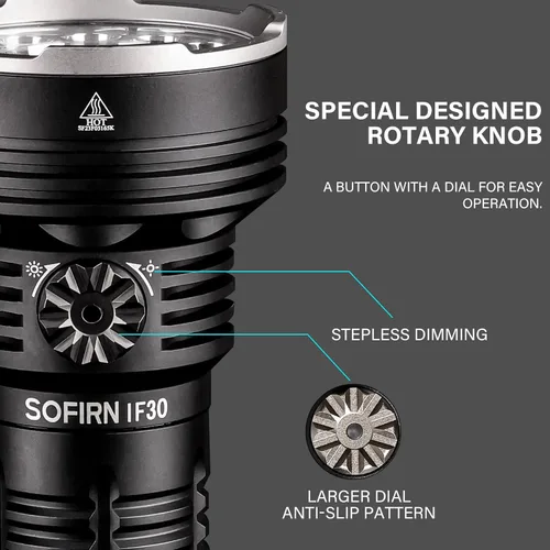 Miniatura 3 de Sofirn IF30 Linterna de Altos Lúmenes, Linterna Ultra Brillante de 12000 Lúmenes con Distancia de Haz de 685 Metros, Linterna Recargable USB C