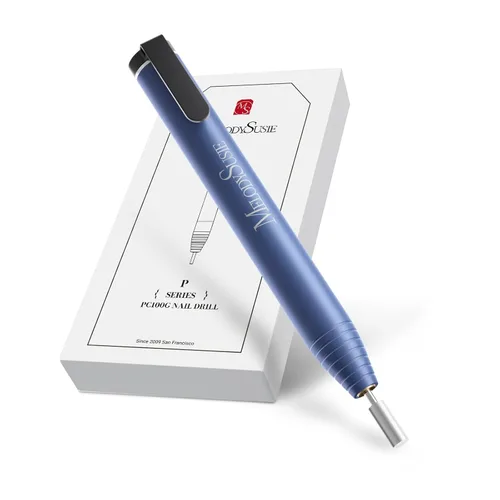 Miniatura 9 de MelodySusie Taladro de uñas portátil en forma de bolígrafo con adaptador de CA, lima eléctrica PC120B 20000RPM con diseño compacto para todo