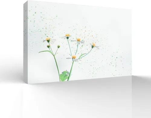 Miniatura 25 de wall26 Canvas Wall Art Beautiful Flowers Pictures Home Wall Decorations for Bedroom Living Room Paintings Canvas Prints Framed - 32x48 inches