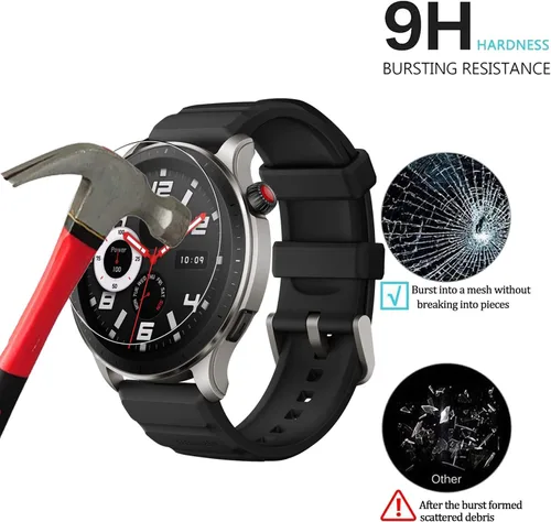 Miniatura 3 de Protector de pantalla de vidrio templado para Amazfit GTR 4, antiarañazos, antirreflejos, antihuellas, compatible con Amazfit GTR 4