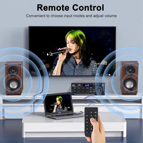 Miniatura 4 de Amplificador de audio estéreo actualizado AK45 Pro receptor Bluetooth para estéreo doméstico, 400 W 2 canales inalámbrico Bluetooth 5.0 sistema