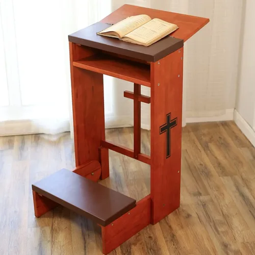 Almohadillas de madera para oración para la iglesia, plegables, banco de rodillas para el hogar (20 x 25 x 32 pulgadas de alto)