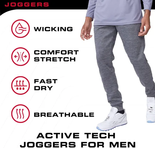 Miniatura 6 de Ultra Performance 3 Pack Mens Joggers Mens Athletic Sweatpants with Pockets for Men, Small - 3X