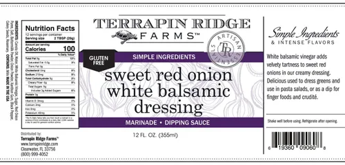 Miniatura 2 de Terrapin Ridge Farms - Aderezo balsámico blanco de cebolla roja dulce - Botella cremosa gourmet de 12 onzas líquidas
