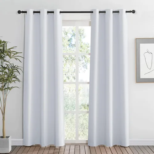 Miniatura 149 de RYB HOME Cortinas opacas de cocina de 36 pulgadas de largo, tratamiento de privacidad para ventanas pequeñas, aislamiento térmico, telón de fondo