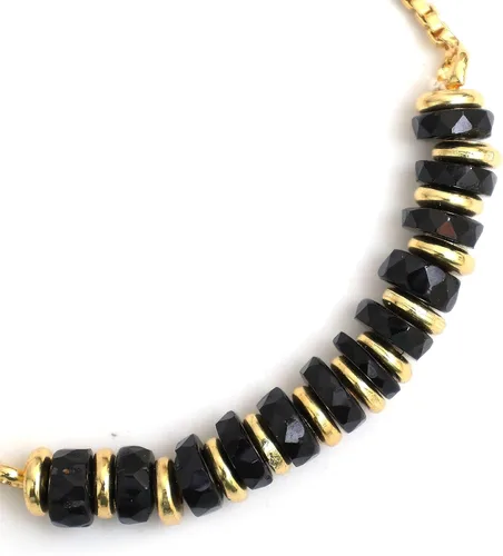 Miniatura 61 de Natural Heishi Beads With Spacers Slider Bracelet Gemstone Healing Jewelry With 14k Yellow Gold Plated 8- Inch Adjustable Length