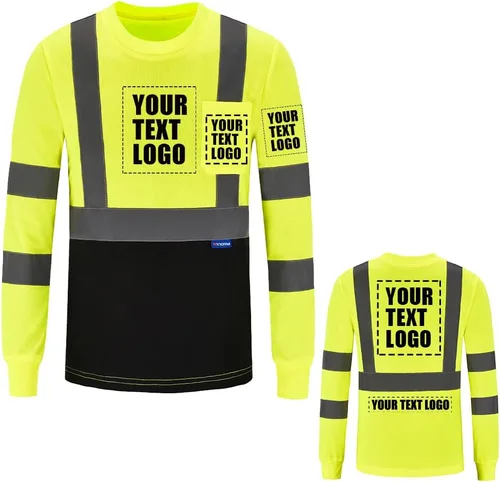 Miniatura 25 de A-SAFETY Camisa de seguridad, camiseta de trabajo de alta visibilidad, manga larga y corta, clase 3 (XS-6XL)