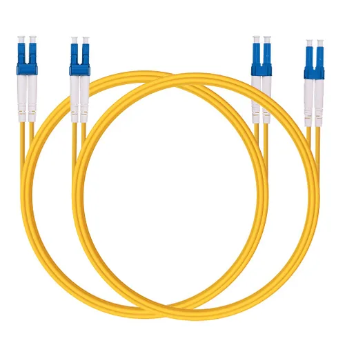 Miniatura 18 de Cable de conexión de fibra OM3 LC a LC de 0.7 ft, puente de fibra multimodo de 10 GB, LC-LC UPC dúplex MMF 50/125um, LSZH, para transceptor SFP