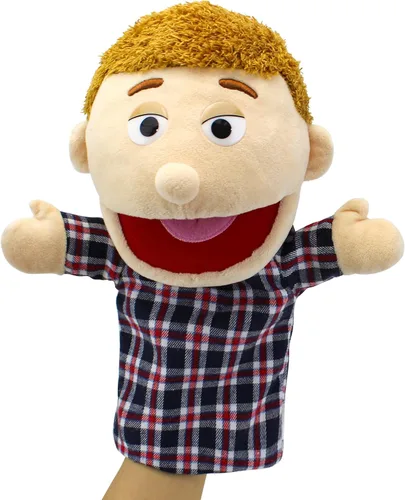 Miniatura 9 de Marionetas de mano familiares, Marionetas para niños para representar a los miembros de la familia 34 cm Marionetas multiétnicas de peluche suaves