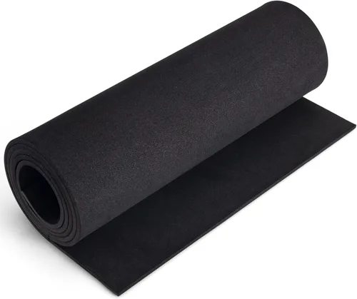 Rollos de hojas de espuma negra, hoja de espuma EVA grande premium de 13.9" x 59", 5mm de grosor, densidad 86kg/m3 para disfraz de Halloween, Negro