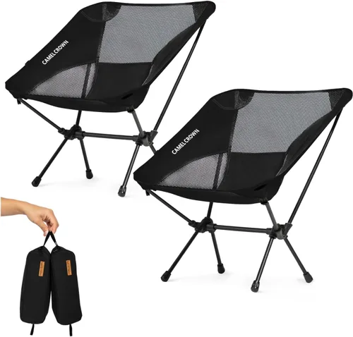Miniatura 12 de CAMEL CROWN Silla de camping resistente para mochileros, silla plegable ultraligera con bolsa de transporte, portátil compacta para exteriores