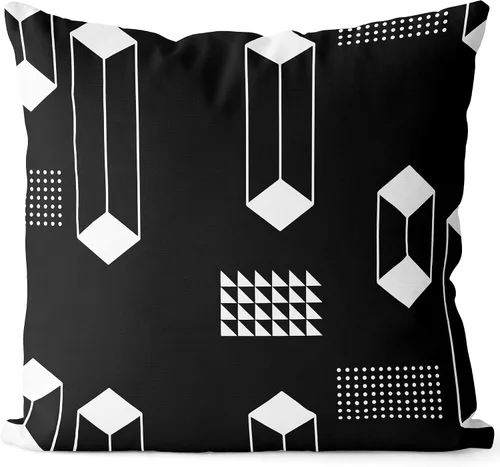 Miniatura 25 de BEDSUM Funda de almohada de microfibra, suave, decorativa, geométrica, abstracta, triangular, funda de cojín cuadrada para sofá, dormitorio, 18 x 18