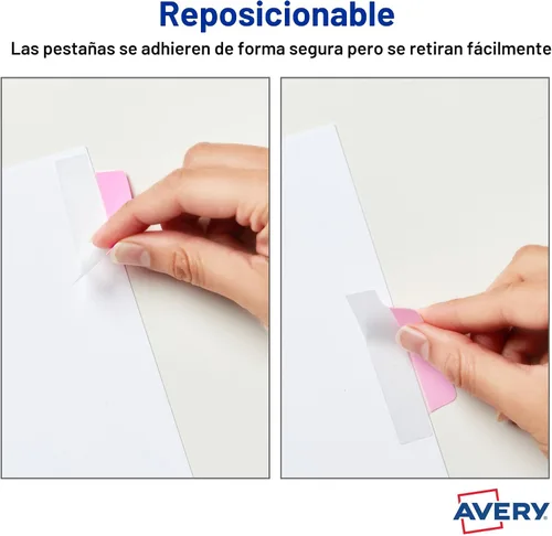 Miniatura 4 de Avery, Margin Ultra Tabs - Pestañas adhesivas reposicionables, 24 pestañas, de 2.5 x 1 pulgadas, marcadores de página de 2 lados para escribir
