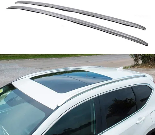 para 2017 2018 2019 2020 2021 2022 Honda CRV CR-V Barras de soporte laterales para equipaje de estilo OE, juego de par plateado Rieles laterales