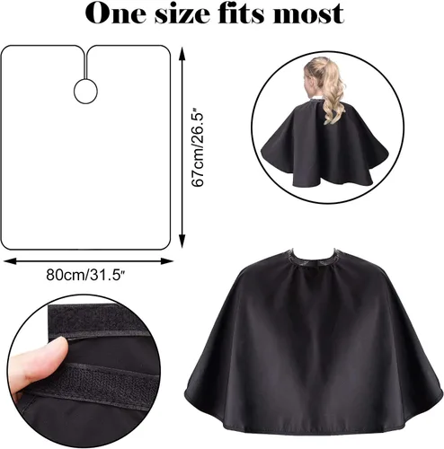 Miniatura 3 de Noverlife Maquillaje Cabo Shortie Makeover Bib Salón de Belleza Smock para Clientes Peine Barba Afeitado Peluquería Champú Capa
