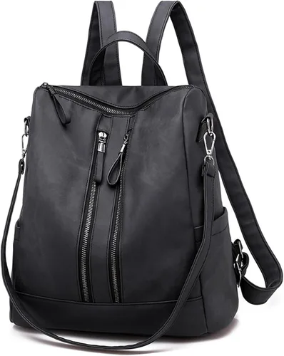 Miniatura 13 de Bolso tipo mochila para mujer, pequeño, de cuero impermeable antirrobo, bolsos de hombro para damas