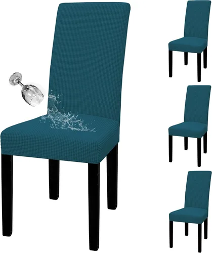 Miniatura 38 de Easy-Going - Juego de 2 fundas para sillas de comedor 100% impermeables, de tela Jacquard elástica, fundas protectoras removibles y lavables