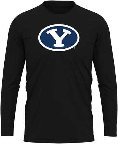 Miniatura 13 de Camisa deportiva de manga larga oficial de la NCAA Collegiate para hombre, colección negra con logotipo primario