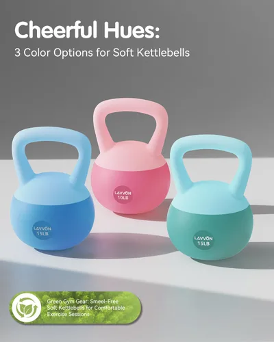 Miniatura 7 de Soft Kettlebell - Cushioned Impact-Resistant Base and Anti-Slip, Kettle bell Anti-Slip Grip Weight for Home Workouts, Safe Strength Training Rosa