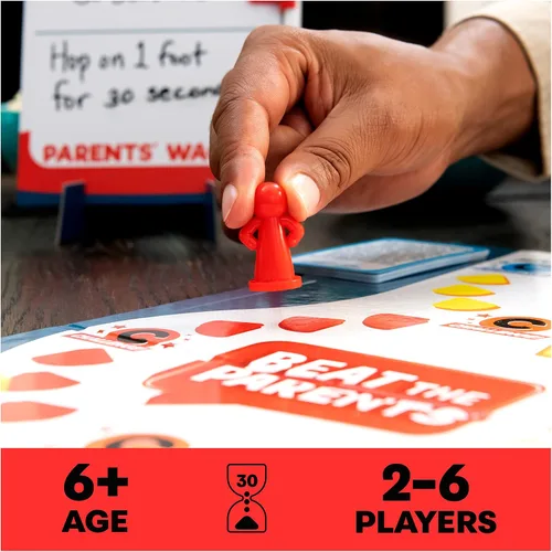 Miniatura 3 de Juego de Trivia Familiar Clásico Beat The Parents, Niños Contra Padres, con 25 Cartas de Bonificación para Edades de 6 años en adelante
