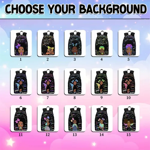 Miniatura 9 de Texto personalizado Elefante desgaste gafas mochila mochila mochila casual Daypack bolsa para mamá niñas, color86-4, Mochilas Daypack