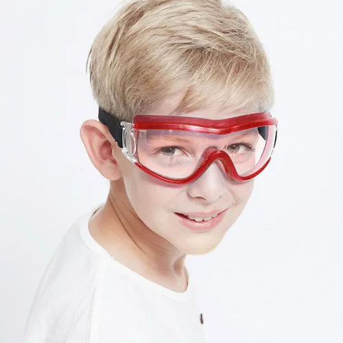 Miniatura 7 de Gafas de seguridad antivaho para niños, gafas de laboratorio para niños, ajustables, compatibles con pistola Nerf Azul
