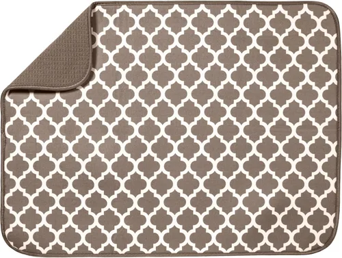 Miniatura 13 de S&T INC. Tapete de microfibra para secado de platos, reversible y absorbente para cocina, de 16 x 18 pulgadas, color negro