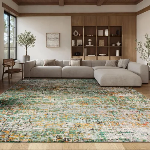 Miniatura 16 de SAFAVIEH Colección Madison - Alfombra de acento 2'2" x 4', negro y dorado, diseño abstracto moderno, no desprende pelusa y fácil cuidado, ideal